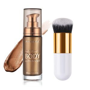 Body Shimmer Oil Glistening Bronze Natural Glow LongLasting Waterproof Luminizer